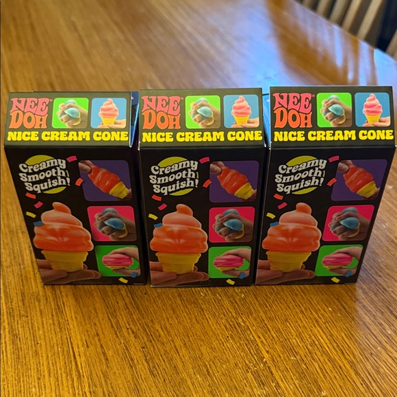 Nee Doh Nice Cream Cone Set of 3 - Picture 4 of 5